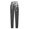 thumbnail image 4 of Xixinqiwan Women Baggy Sweatpants Casual Printed Lounge Sweat Pant Elacstic Waist Tapered Women Pants Running Joggers, 4 of 5