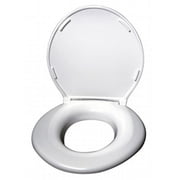 Big John Products 2445263-3W Si-ge de toilette ouvert avec couvercle - Blanc