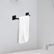 thumbnail image 5 of Paquete de 2 armarios impermeables para cocina y baño, toallero sobre armario, toallero montado en la pared, soporte para toallero, colgador decorativ Corto Negro Blanco BLESIY Estante de trapo, 5 of 8