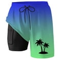 thumbnail image 4 of Mens Swim Trunk Twilight Hawaii Gradient Quick Dry With Pockets Swimwear Bathing Suits Beach Outdoor Sky Blue L, 4 of 4