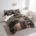 thumbnail image 3 of Manfei Hunting Deer Twin Bedding Sets 7pcs, Retro American Flag Bedding Comforter Set, Wild Animal Sheet Sets, Super Cozy Room Decor, 3 of 8