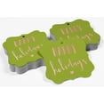 thumbnail image 4 of Inkdotpot Happy Holiday Bottle Tag Real Rose Gold Foil Favor Bracket Shape Hang Tags Pack Of 50, 4 of 7