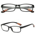 thumbnail image 4 of Unisex Magnifying Vintage Flexible Eyeglasses Computer Goggles Reading Glasses Ultra Light Frame BROWN STRENGTH 400, 4 of 8