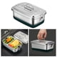 thumbnail image 4 of Contenedor Bento de acero inoxidable con diseño de clips de bloqueo, contenedor 2000ml 2 Nivel 2, 4 of 9