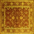 thumbnail image 1 of Ahgly Company Indoor Square Oriental Yellow Industrial Area Rugs, 8' Square, 1 of 4