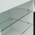 thumbnail image 3 of 145 Modern 57" TV Stand Matte Body High Gloss Fronts with 16 Color LEDs, 3 of 9