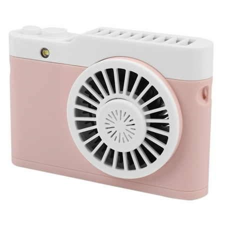 

USB Pink Rechargeable Camera Wearable Outdoor Hanging Neck Fan