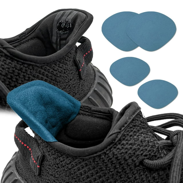 Sneaker Hole Repair Up Patches, Shoe Toe/Heel Hole Wear Prevention Insert Quick Patch Kit, One Big and one Small 2 Pairs Blue