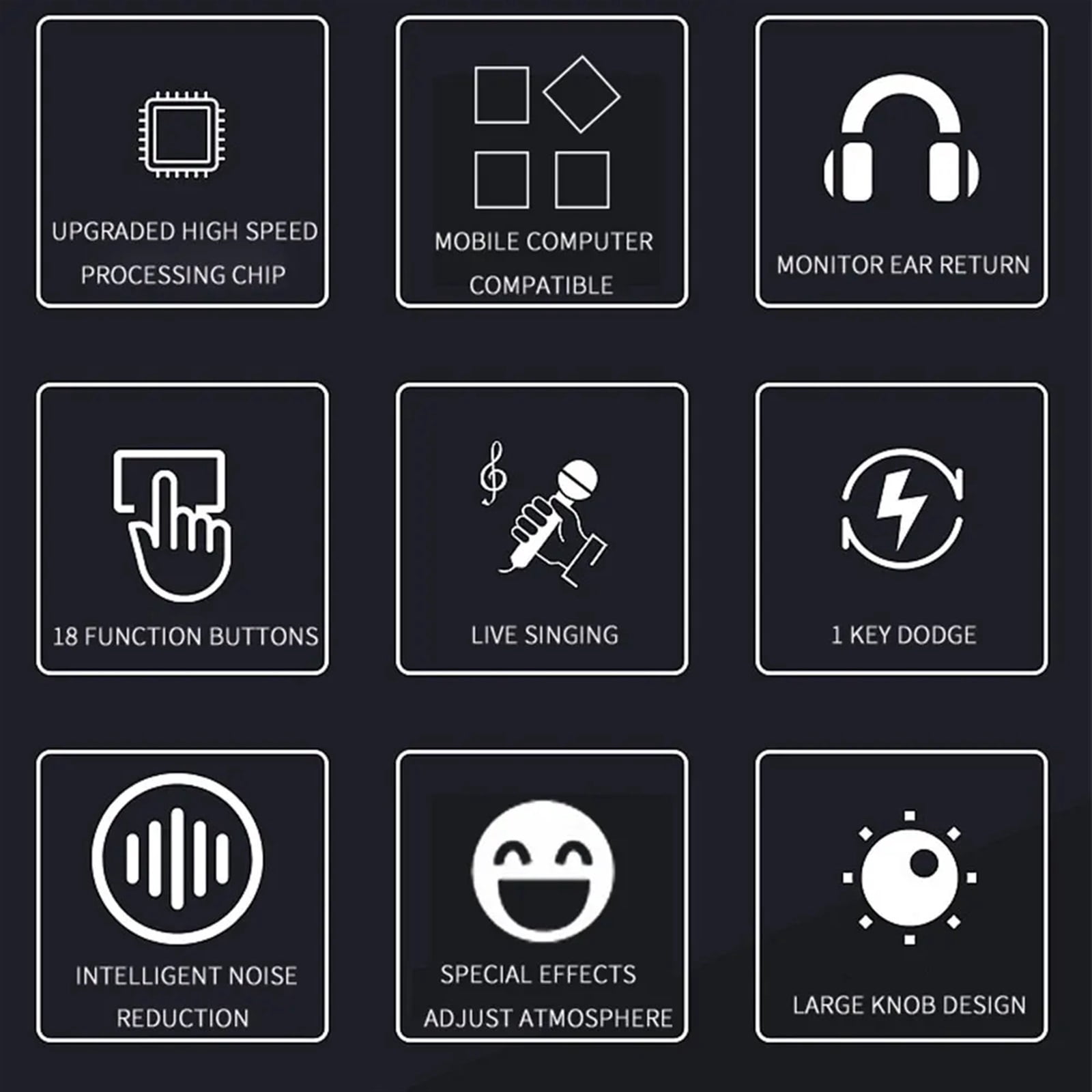 HD Au-dio Mixer V8 USB External Sound Card Headset Microphone Personal Live Broadcast Webcast for Mobile Phone Computer PC Dj ,Precision Control and Adjustment