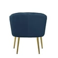 thumbnail image 3 of Morden Fort Velvet Barrel Chair Accent Armchair Living Room Bedroom Blue, 3 of 6