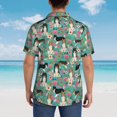 thumbnail image 7 of Sheltie Dog Green Flower Floral Men'S 3d Print Casual Button Down Shirts, Novelty Hawaiian Short Sleeves 2xl, 7 of 7