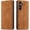 Brown, variant on QLTYPRI Case for Samsung Galaxy A16 4G/5G, Premium PU Leather Cover TPU Bumper with Card Holder Kickstand Hidden -Rose Gold
