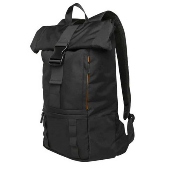 TDL Unisex Voyager Backpack, Laptop Daypack, Water-Resistant 600D Polyester - Black