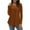 Caramel, variant on Women's Plus Size Tops Long Sleeve Tunic Shirts Splicing Lace Trim Loose Blouses,M-4XL