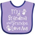 thumbnail image 3 of Inktastic Grandma Grandpa Love Me Girls Boys or Girls Baby Bib, 3 of 4