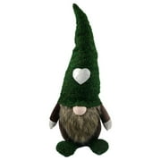 Galt International Heart Hat Gnome Christmas Figurine - 26" - Green and Brown