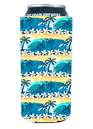 Coolie Junction Waves Beach Tropical Pattern Pint Glass Coolie