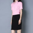 thumbnail image 6 of Women's Interview formal Outfit Clothing without Ironing Short Sleeved Shirt for Women Business Short Sleeved Shirt for A Women Blending Shirts Women Shirts(XL), 6 of 7