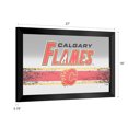 thumbnail image 2 of Calgary Flames Logo Ready-To-Hang Black Framed Wall Mirror, 2 of 4