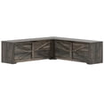 thumbnail image 3 of Uforic Uforic L-Shaped Wood Farmhouse Storage Chest,Nook Corner Bench with Storage - Black Oak, 3 of 10