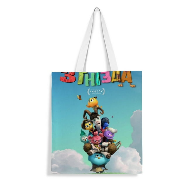 Out of the Nest Bolso de tela con estampado de lienzo para mujer, bolsa de compras reutilizable y estética, con cremallera interior, regalo para mujer,40*40cm.