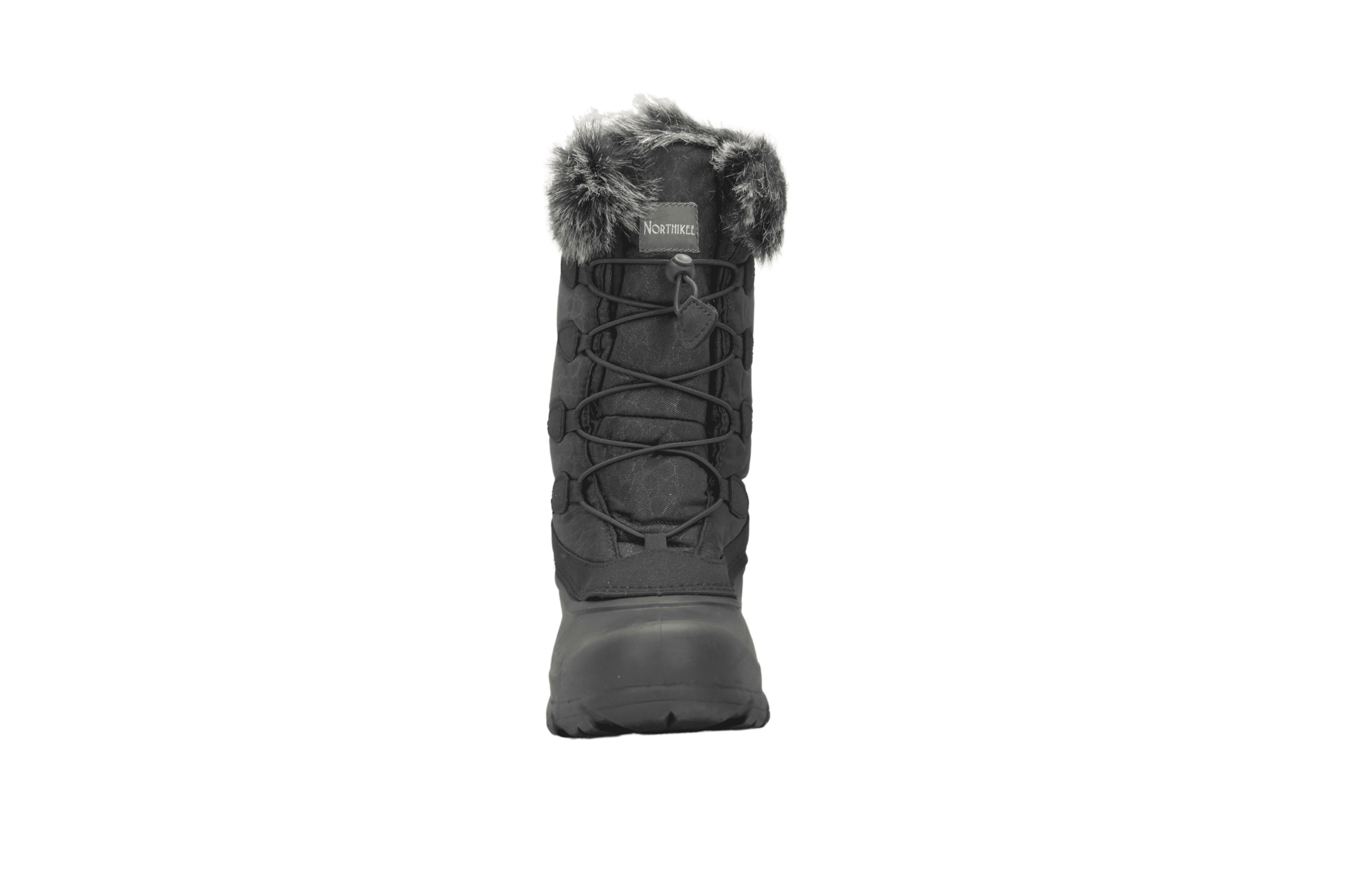 Womens Lace Winter Boots Black