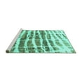 thumbnail image 2 of Ahgly Company Machine Washable Indoor Rectangle Abstract Turquoise Blue Modern Area Rugs, 5' x 7', 2 of 4