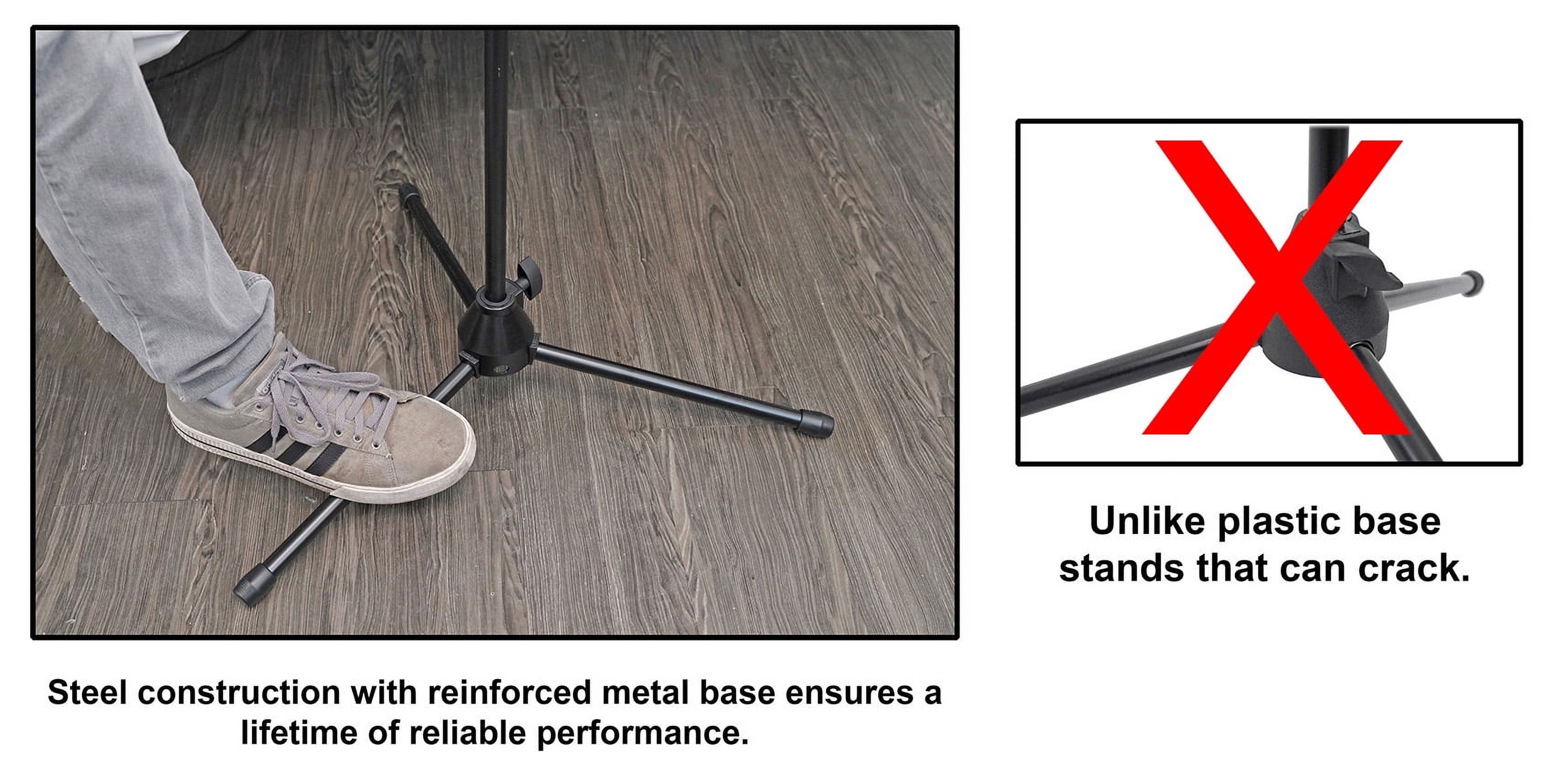 2 Rockville RMP-XLR Dynamic Cardioid Pro Microphones+10' XLR Cables+Clips+Stands