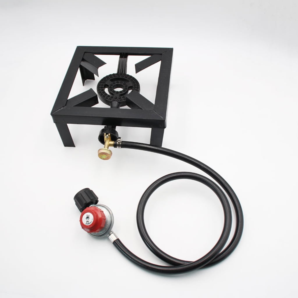 Square Burner Heavy- Duty Cast Iron Gas Cooker Travel Outdoor