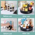 thumbnail image 4 of Turntable Cabinet Organizer, Lazy Susan, Multifunctional Spice Rack Rotary Spice Rack For Kitchen Cabinets, Snacks, Bathroom, Black And Silver, 4 of 7