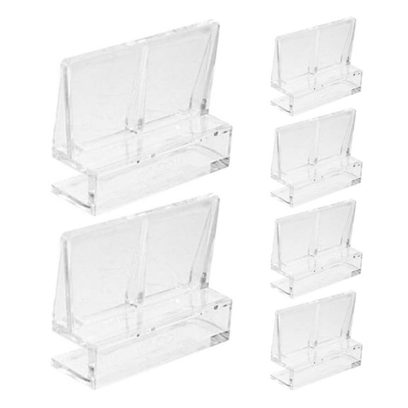 OUNONA 6-Pack Clear Acrylic Aquarium Lid Clips, Fish Tank Cover Holders and Support Clamps for Rimless Glass Fish Tank Hoods