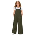 thumbnail image 3 of Girls Bib Overalls Adjustable Strap Jumpsuits Loose Fit Casual Y2K Rompers with Side Multi Pockets for Daily, 3 of 7
