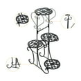 thumbnail image 6 of 4 Tiers Metal Plant Stand Flower Rack, Plant Shelf Corner Display Rack Planter Pot Bonsai Display Shelf Garden Balcony Decor for Indoor Outdoor, 6 of 14
