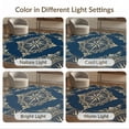 thumbnail image 7 of ODIKA 3'x5' Washable Accent Rug Pet Friendly, Non-Shedding Mat Compass Nautical Maritime Medallion Framed By Vintage Scrolls for Bedside, Bedroom, 7 of 7