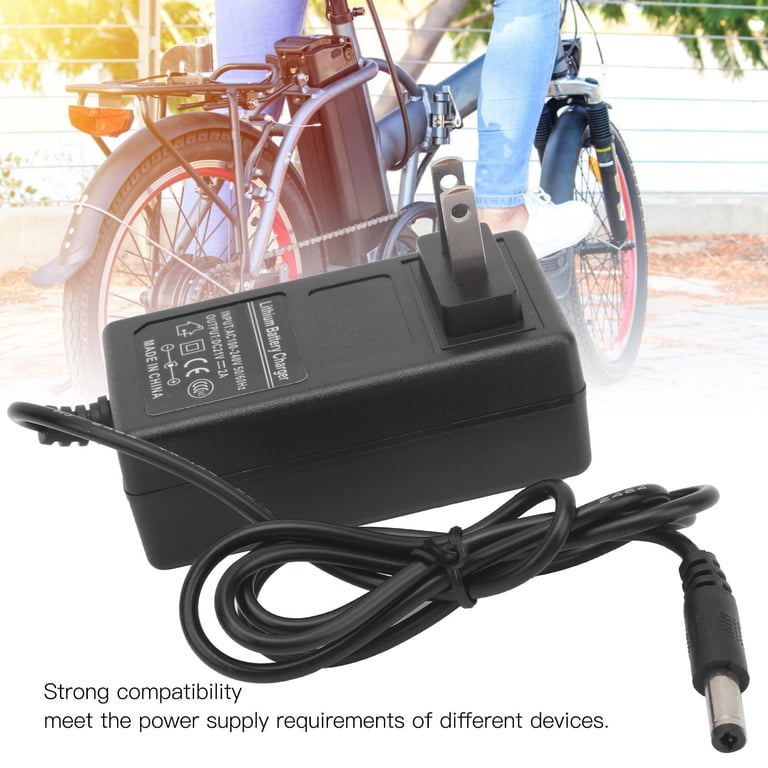 Universal 21V 2A Lithium-Ion Battery Charger – AC 100-240V Input, 5.5x2.5mm Output, Overcharge/Short Circuit Protection – For Power Tools, Leaf Blowers, Toy Cars & More (US Plug)