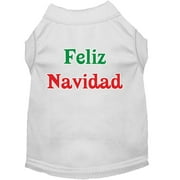 Christmas Screenprinted Dog Shirt, "Feliz Navidad"