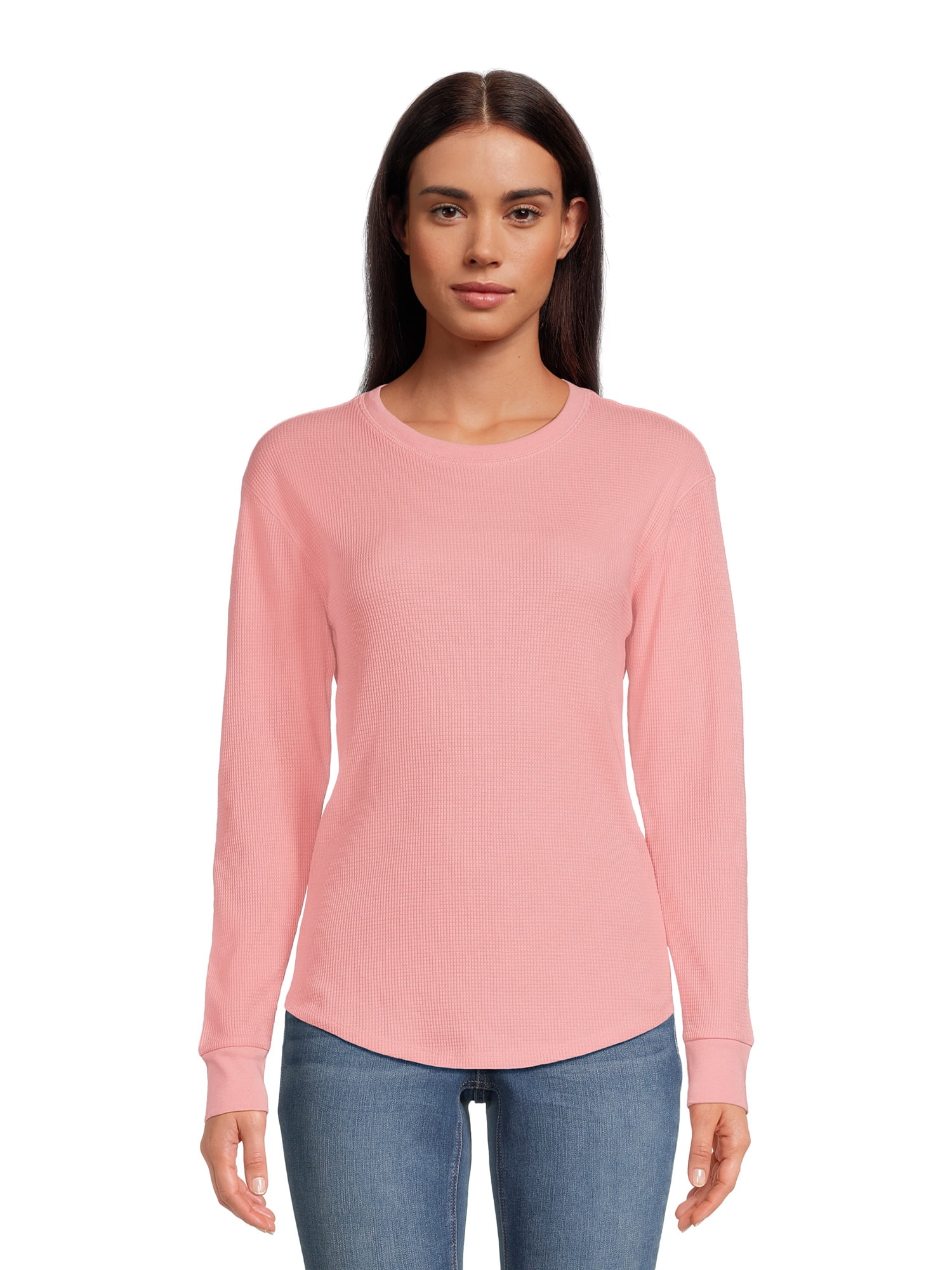 Time and Tru Women's Thermal Top with Long Sleeves, Sizes S-3XL