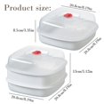 thumbnail image 3 of toddler Meal Prep Containers, Microwave Oven Steamer, Stackable Microwave Vegetable Steamer Utensils with Lid, Cookware Heating Bowl for Kitchen Cooking Dish Lunch (Clear, Single Layer), 3 of 9