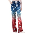thumbnail image 5 of FrzhBrz 4th of July Women Funny Pajama Pants Stars Printed Comfy Wide Leg Trousers 250th Anniversary Comfortable Lounge Sleep Pj Pants, 5 of 7
