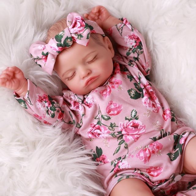 Muñeca Reborn Babeside para dormir, 50 cm, cuerpo suave y realista