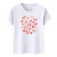 thumbnail image 3 of Camiseta de Manga Corta de Cuello Redondo con Patrones de Corazón de Moda de las Mujeres para Diario, Fiesta, Primavera Y Verano, 3 of 5