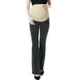 thumbnail image 2 of Maternity Women's Flare Leg Denim Jeans - Gray 28, 2 of 4