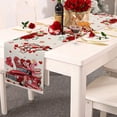 thumbnail image 4 of Table Runner Clearance! 2023 Valentines Day Wedding Red Valentine's Day Table Flag Home Decor Waterproof Tablecloth Wedding Party Doilies Valentines Day Decorations 1Pc Table Runner, 4 of 5