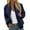 Navy-c, variant on Women's Jackets Solid Windbreaker Floral Print Long Sleeve Stand Collar Baseball Casual Bomber Outwear Jacket