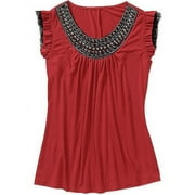 Susie Rose Juniors Plus Ruffle Sleeve To