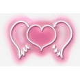 thumbnail image 2 of Carr, Hailey 14x11 White Modern Wood Framed Museum Art Print Titled - Neon Heart Wings PW, 2 of 4
