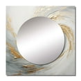 thumbnail image 2 of Designart "Vortex of Gold and White Soft Waves IV" abstract spirals Square Mirror For Wall Decor - Large Beige Square Printed Wall Mirror Art - Square Modern Mirror - Wall Mounted Square Mirror, 2 of 5