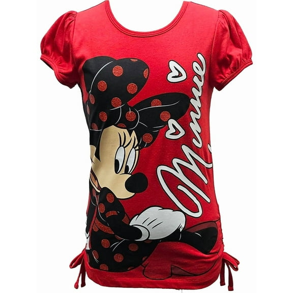 Disney Minnie Mouse Youth Fashion Tee, (Girls) XS-L