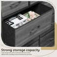 thumbnail image 5 of Veryke Drawer Dresser, Dresser Drawer Organizer 8 Drawers, End Table Storage Cabinet, Easy Pull Fabric Bins, Wooden Nightstand for Bedroom, Hallway, Entryway Furniture, Gray, 5 of 14