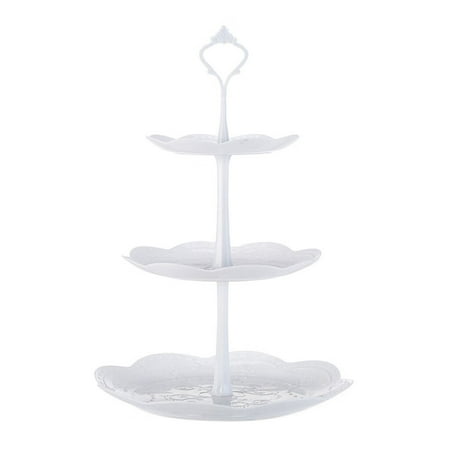 

KEVCHE 3-Tier Cupcake Stand Cake Dessert Wedding Event Party Display Tower Plate Round